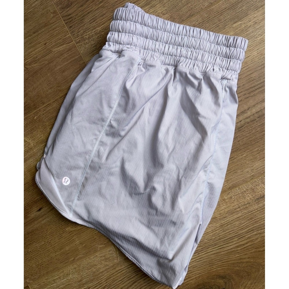 Lululemon Hotty Hot High Rise Lined Short 4" inseam Size 10 Gray LW7AWJT